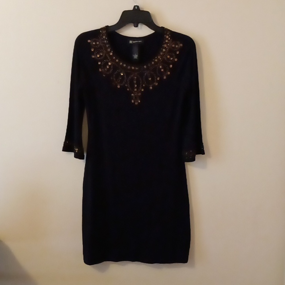 INC Beaded and sequin mini dress